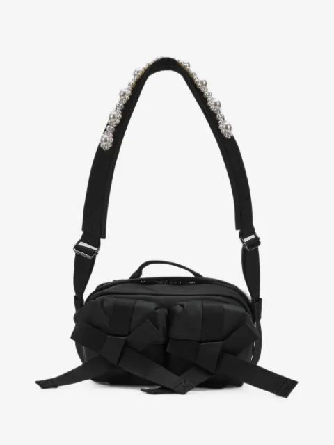 Simone Rocha 리본 장식 페이크 진주 숄더백