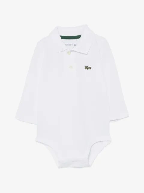 Lacoste Kids 로고 패치 롱슬리브 바디수트