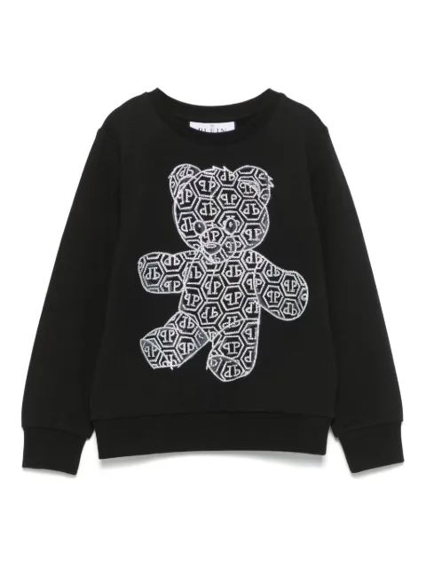 Philipp Plein Kids 라인스톤 스웨트셔츠