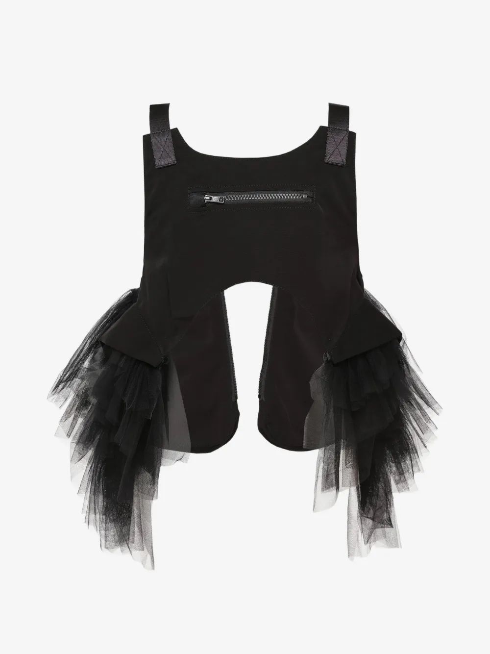 Noir Kei Ninomiya 튤 장식 버클 조끼