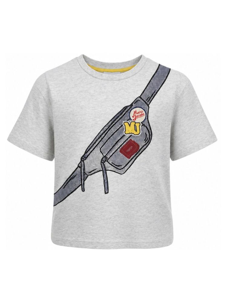 Marc Jacobs Kids 로고 자수 크루넥 티셔츠