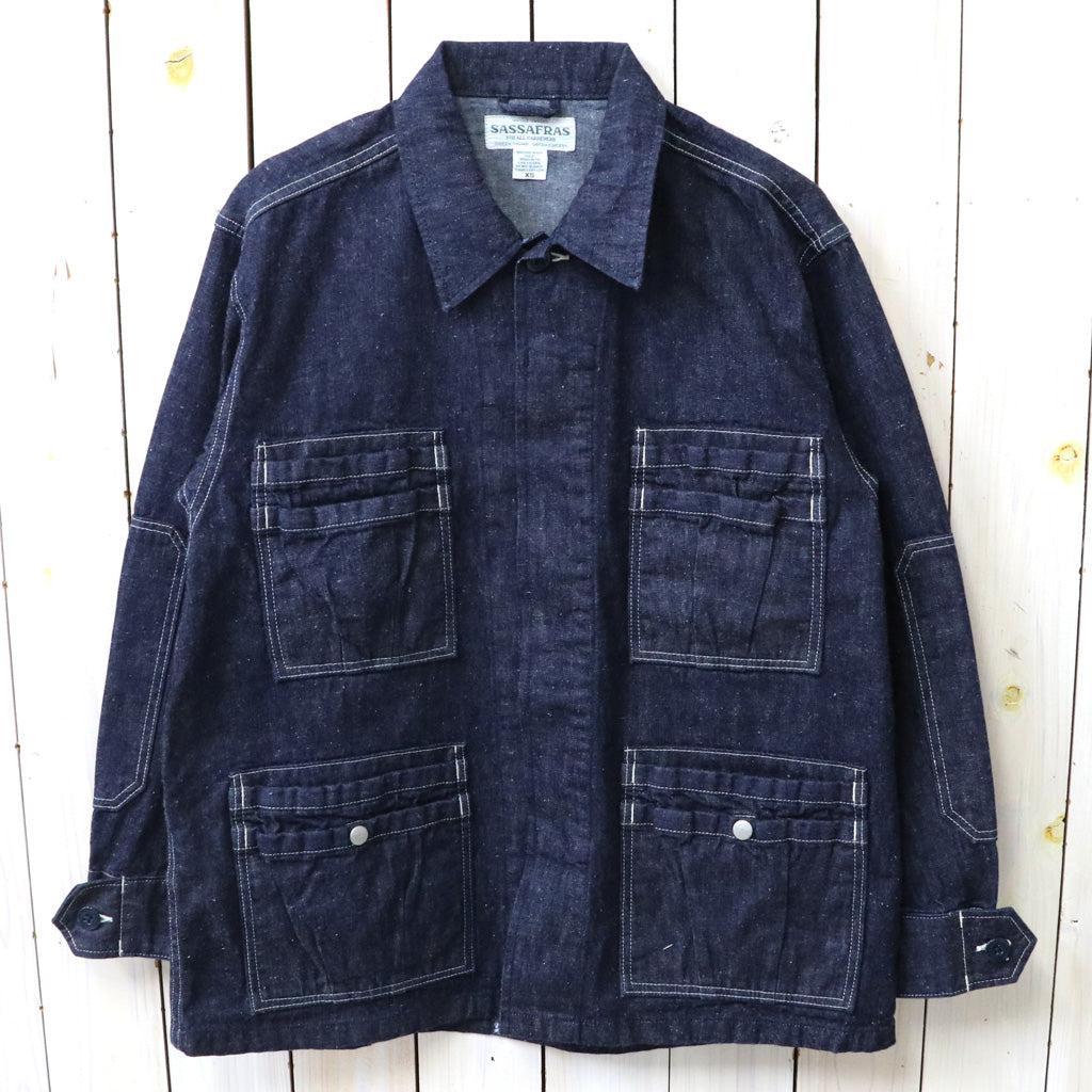 SASSAFRAS 오버그로운 피티그 자켓 11.5oz 데님