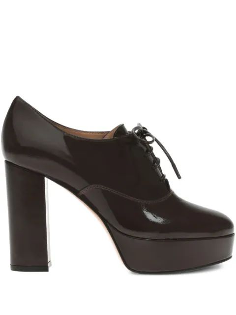 GIANVITO ROSSI 비키 레이스업 플랫폼 부츠