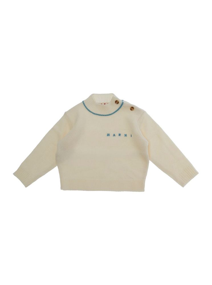Marni Kids 로고 디테일 니트 스웨터