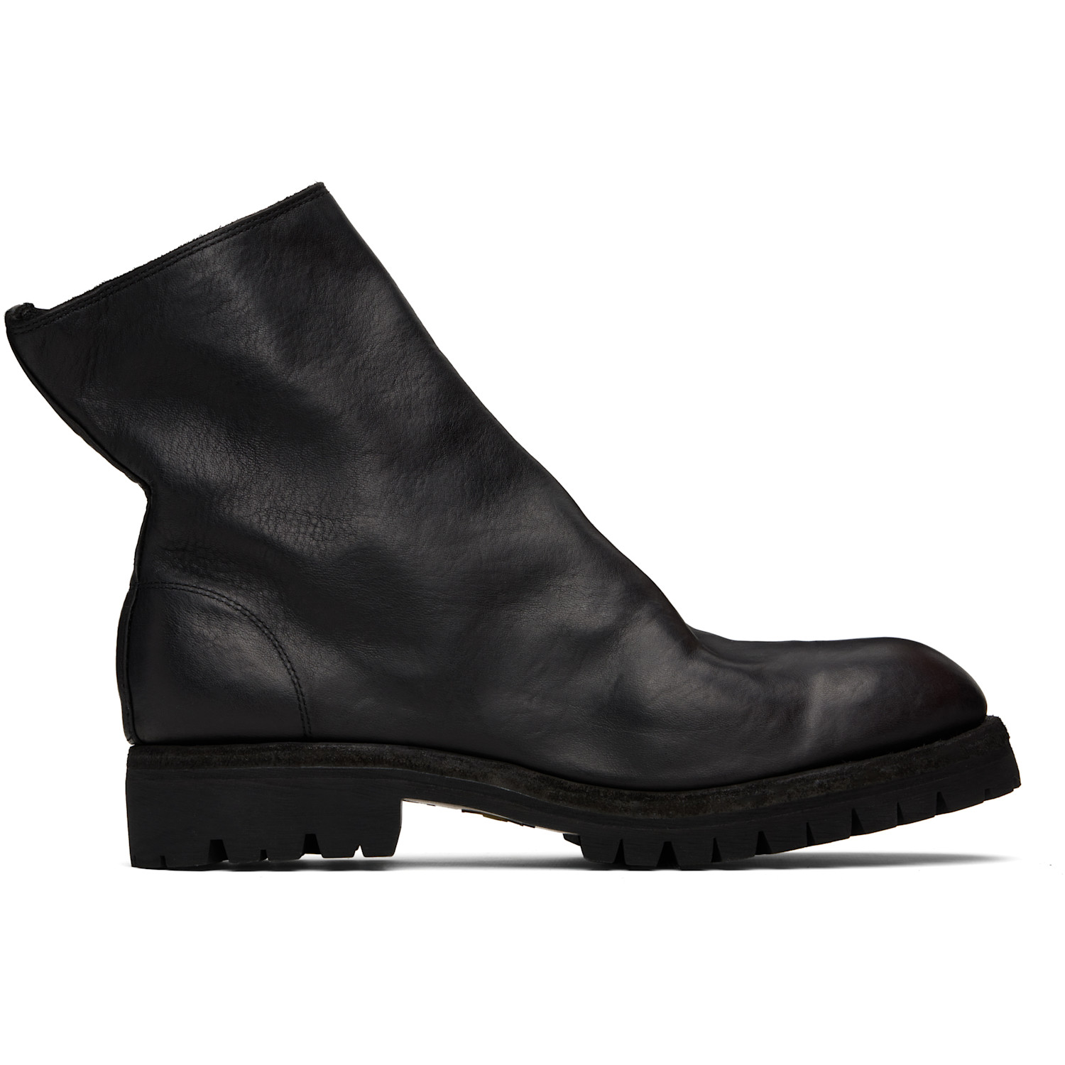 GUIDI 796LVX 가죽 사이드 지퍼 탑 앵클 부츠