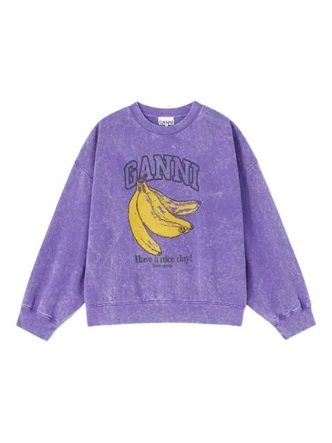 GANNI 그래픽 프린트 스웨트셔츠
