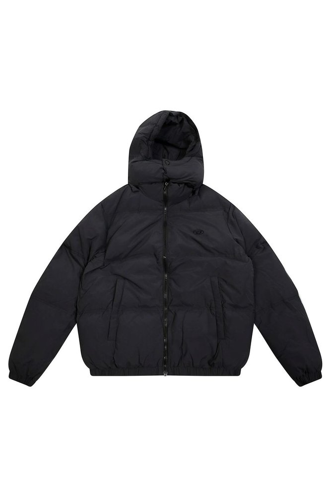 Diesel Kids 오벌 디 로고 자수 패딩 자켓