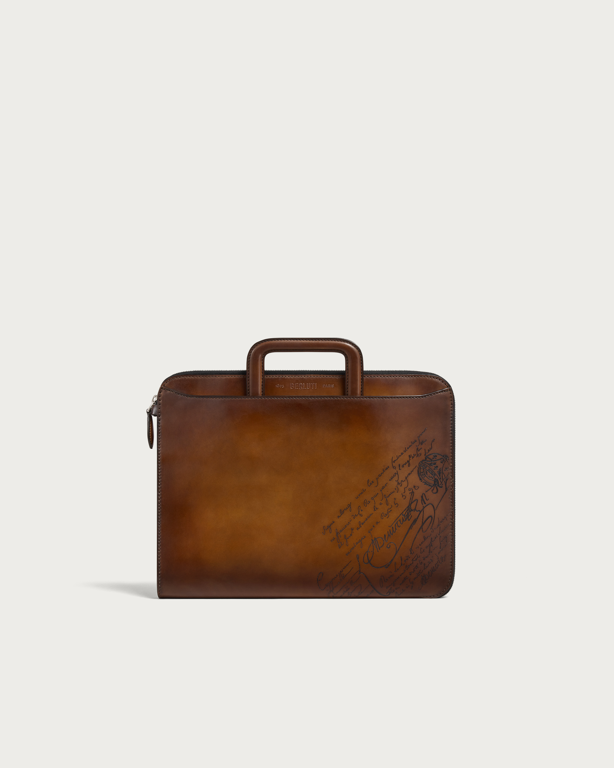 BERLUTI 리프트 II 스크리토 가죽 브리프케이스