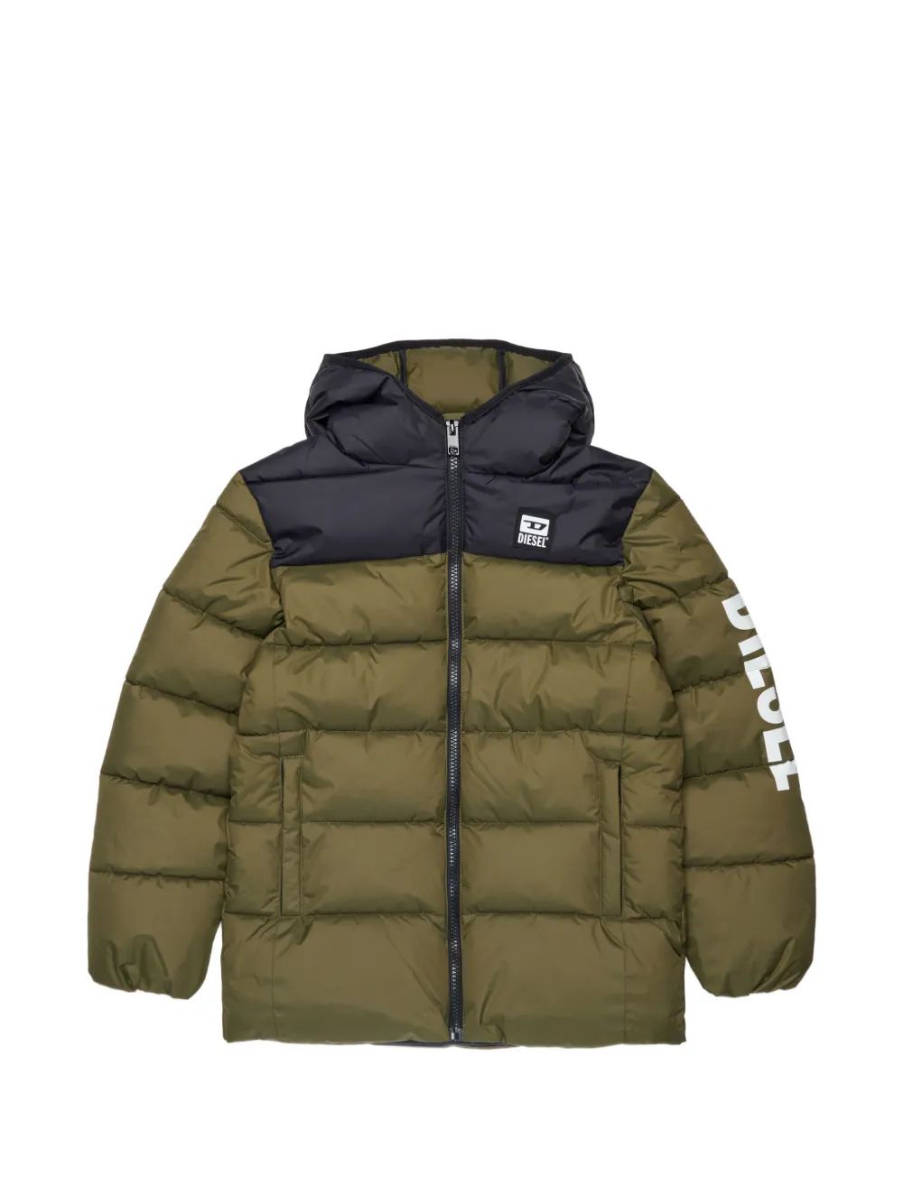 Diesel Kids 로고 프린트 패딩 자켓