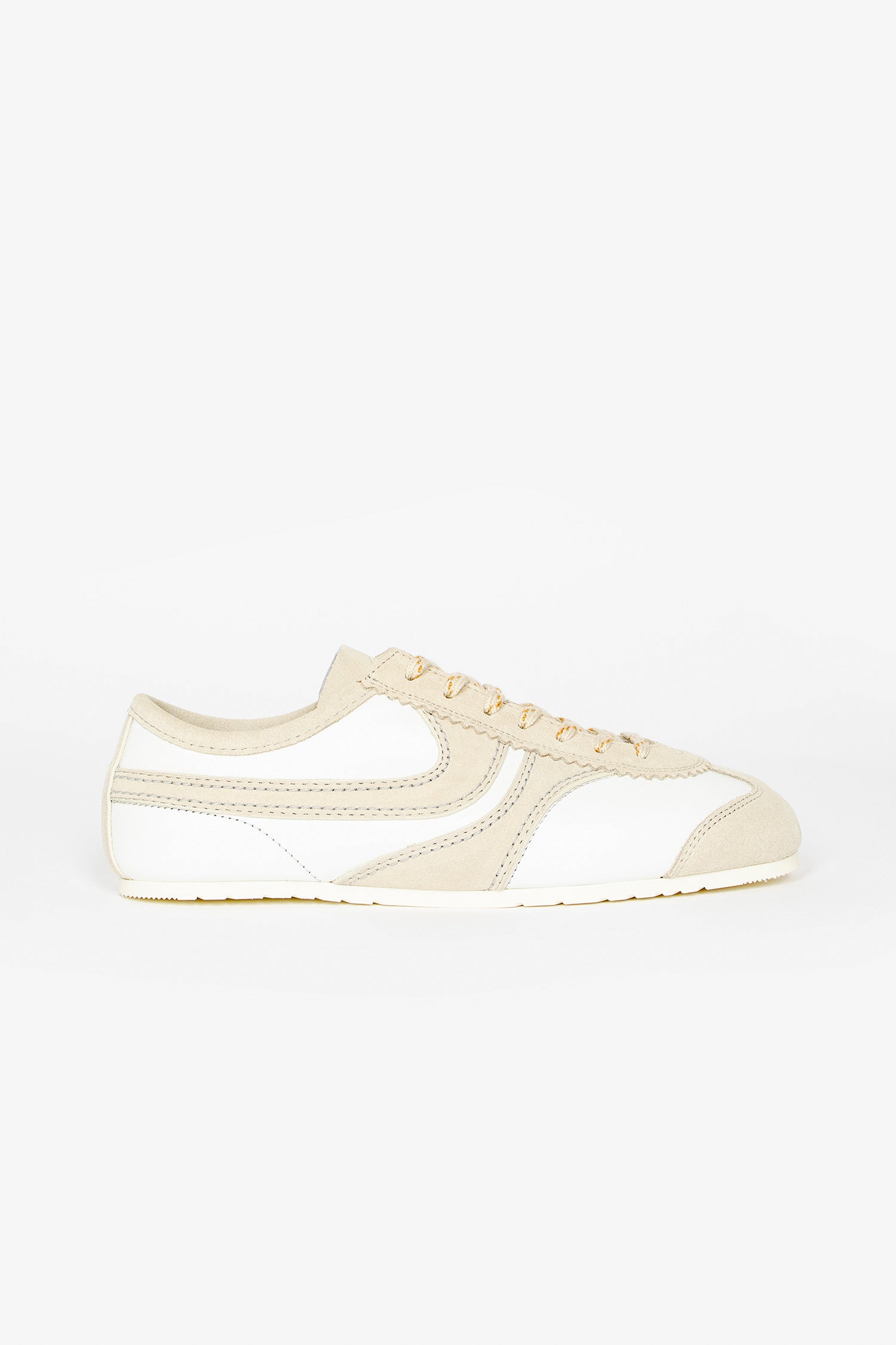 DRIES VAN NOTEN 마라톤 가죽 스니커 화이트