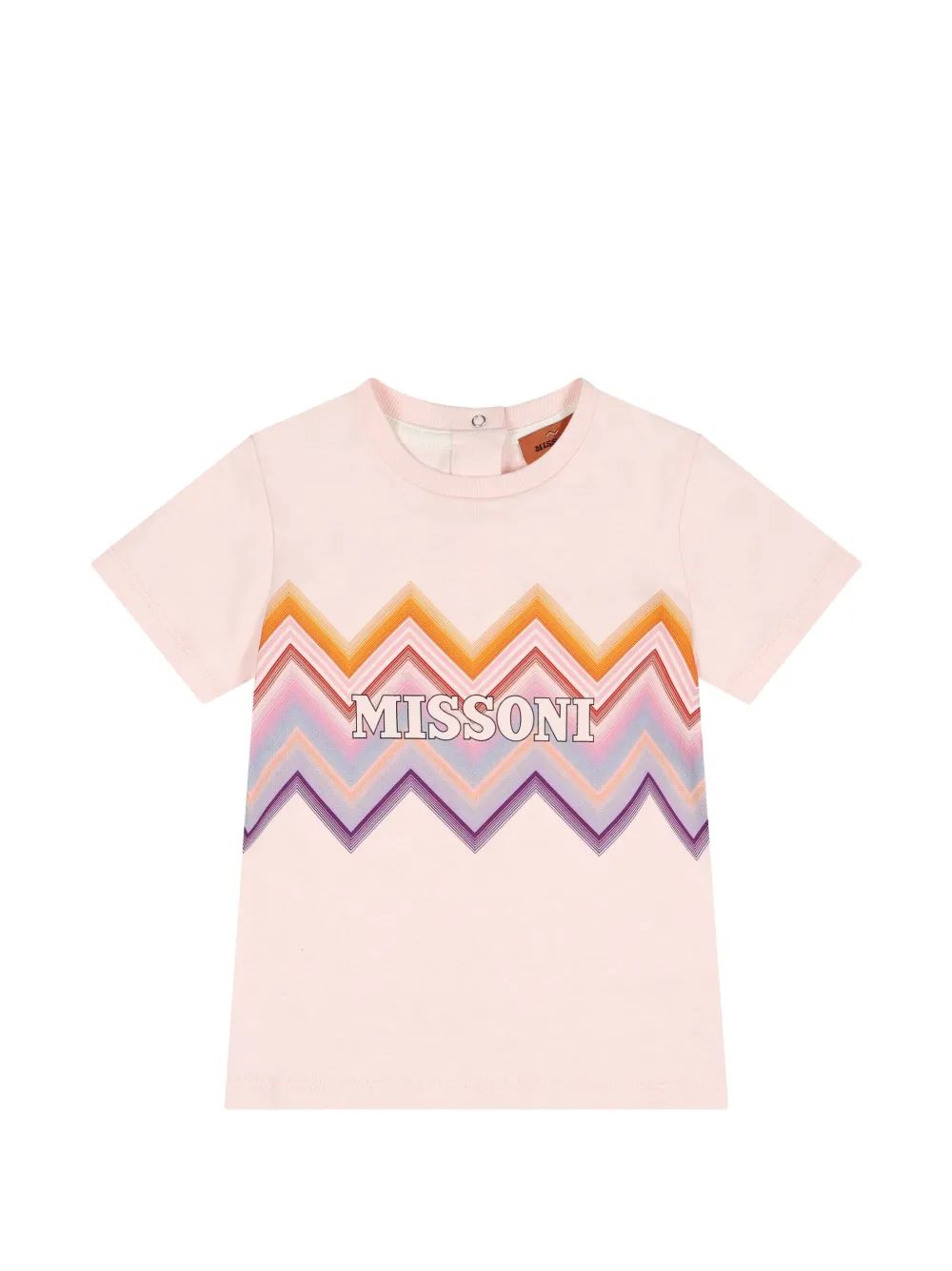 MISSONI KIDS 지그재그 프린트 로고 티셔츠