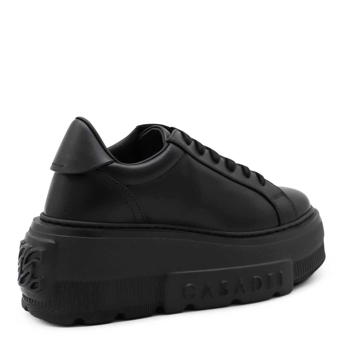 CASADEI 블랙 가죽 스니커즈