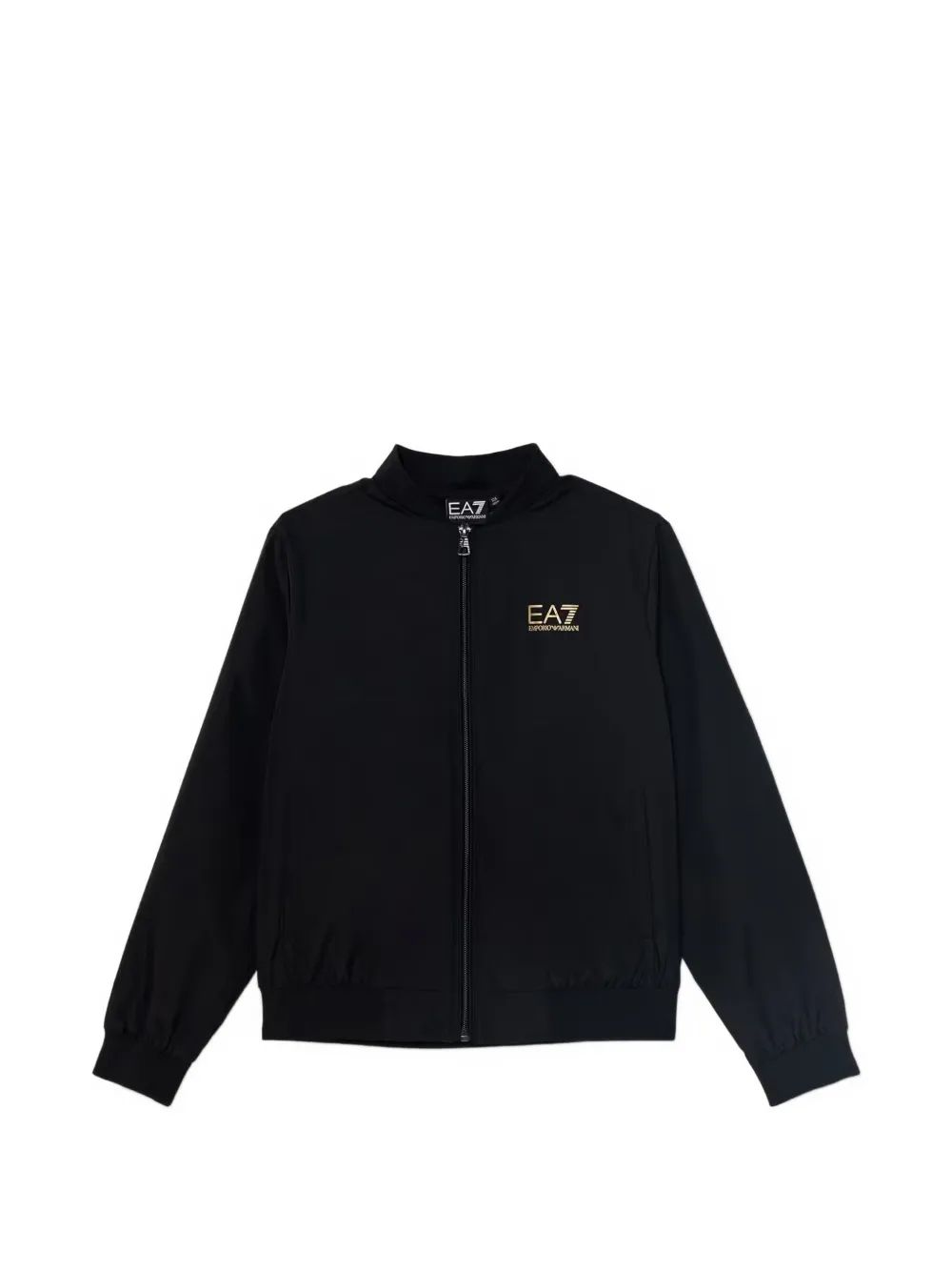Emporio Armani Kids 로고 프린트 봄버 자켓