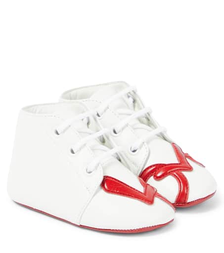 Christian Louboutin Kids 유아 러브 레더 부티