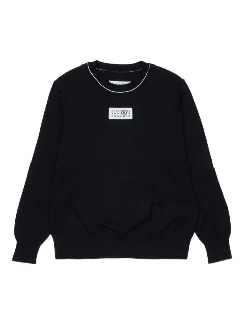 MM6 Maison Margiela Kids 아플리케 트림 니트웨어