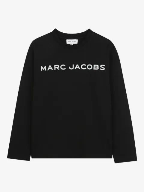 Marc Jacobs Kids 로고 프린트 긴팔 티셔츠