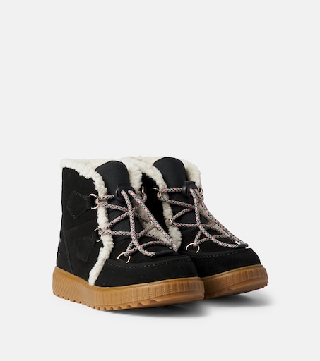 Sorel Kids 오나 에이브 알파인 스웨이드 스노우 부츠