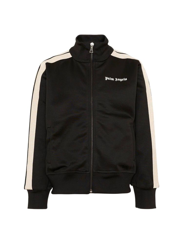 Palm Angels Kids 로고 프린트 집업 트랙 자켓