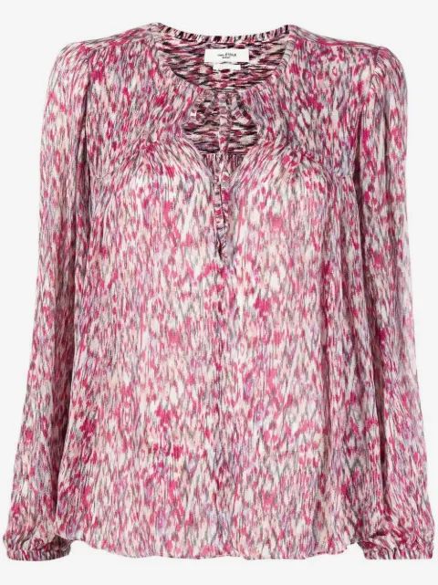 ISABEL MARANT ETOILE 추상 프린트 블라우스