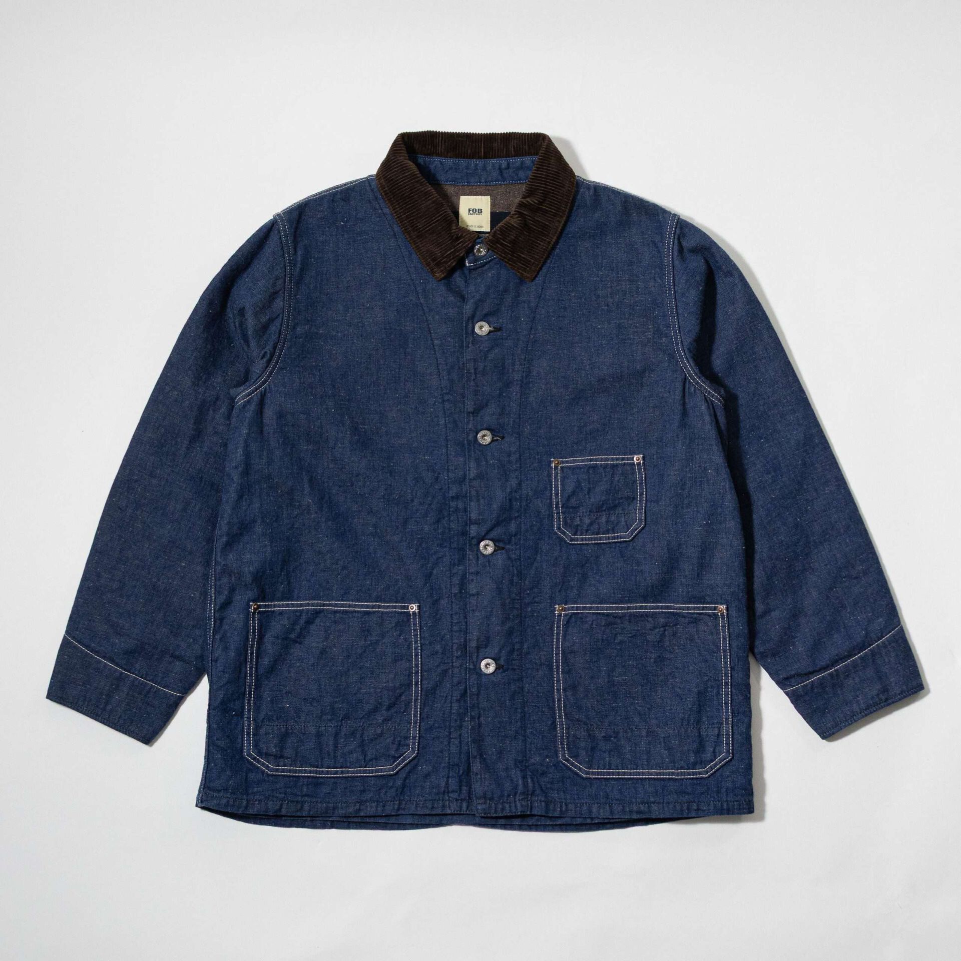 FOB FACTORY 데님 조끼 담요 라이너
