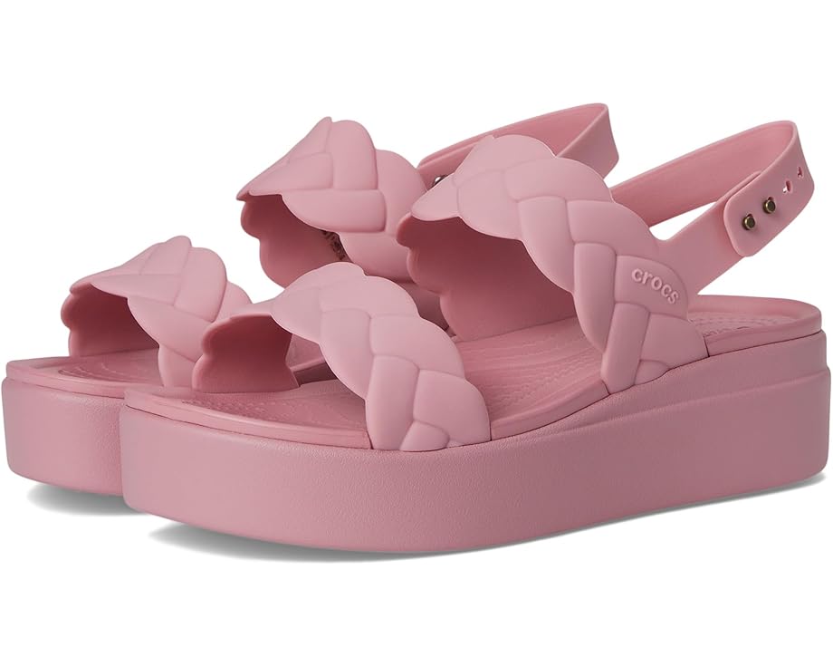 Crocs 브루클린 우븐 로우 웨지 샌들