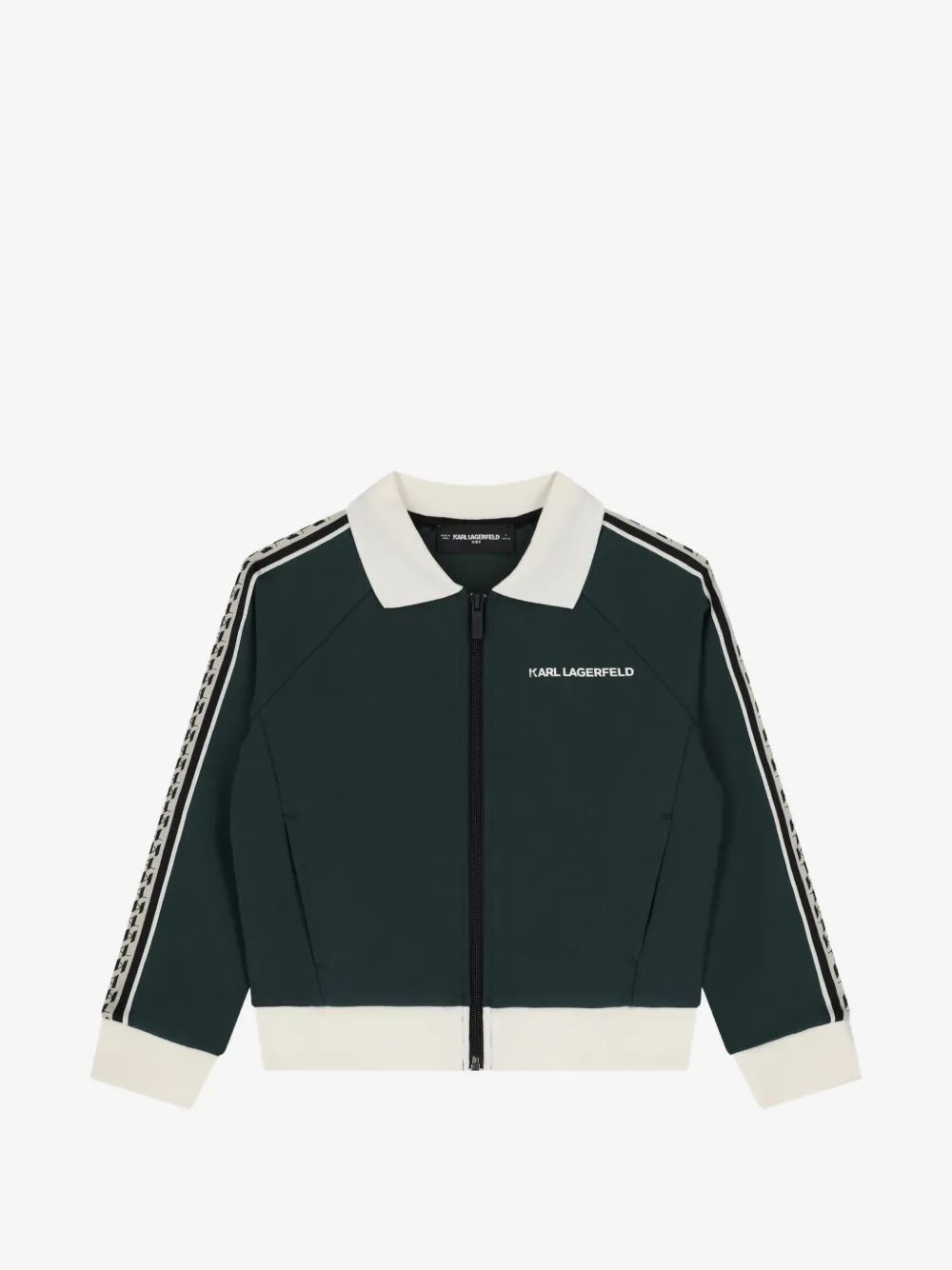 Karl Lagerfeld Kids 로고 프린트 집업 맨투맨