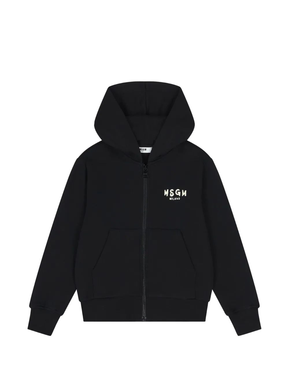 MSGM Kids 로고 프린트 집업 후드