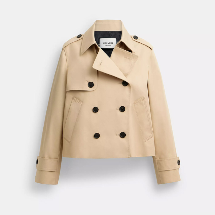 COACH 코치 여성 Short 트렌치 코트 CAB93 LKH