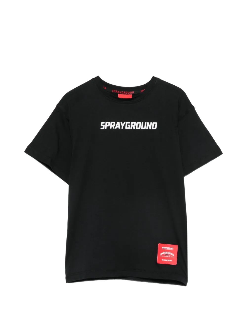 Sprayground Kids 샤크마우스 패치 로고 프린트 티셔츠