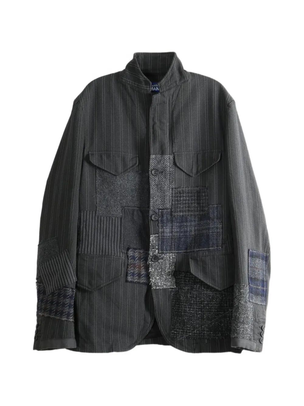 Junya Watanabe 패치워크 핀스트라이프 자켓