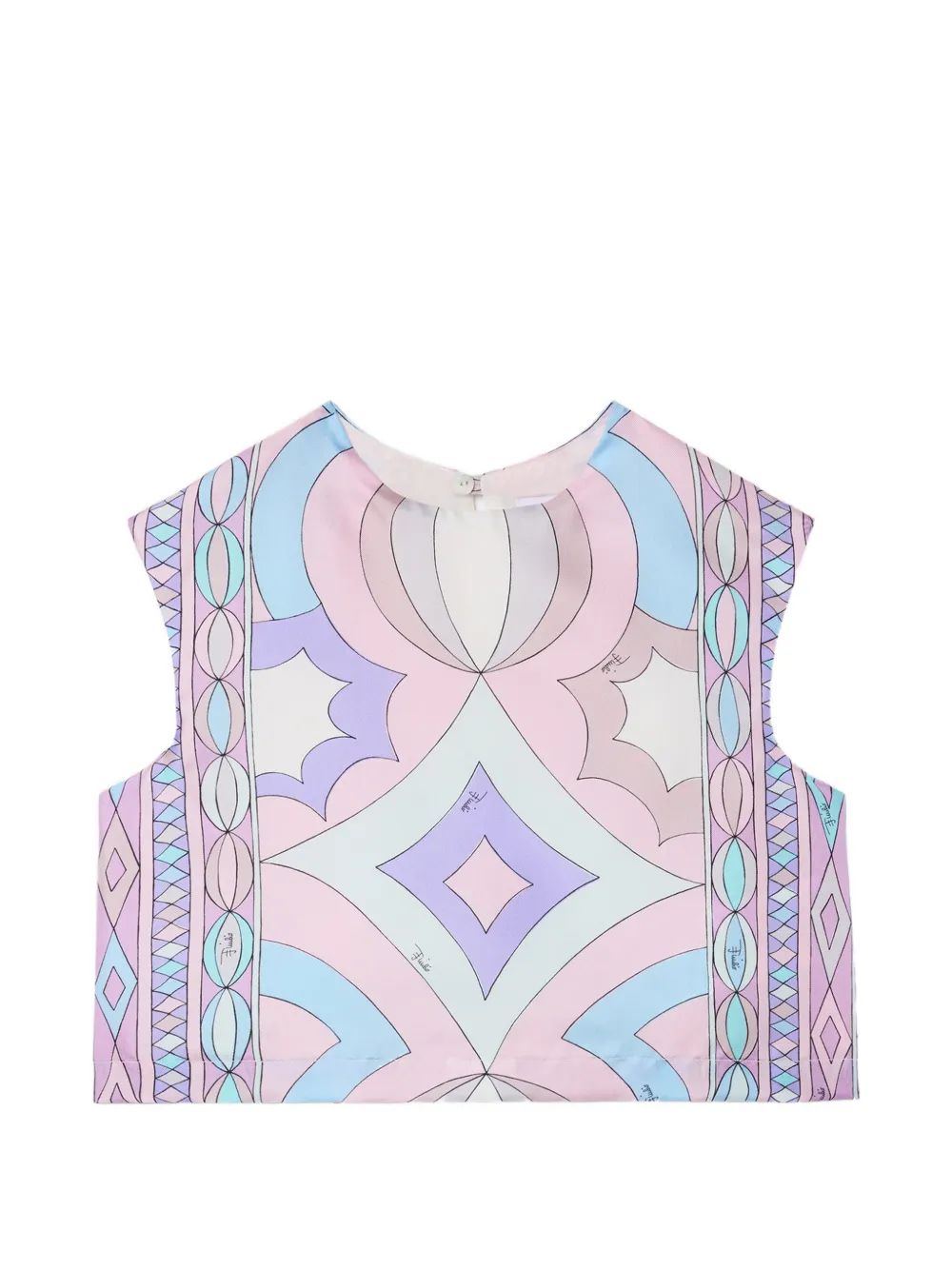 PUCCI KIDS 프린트 실크 블라우스