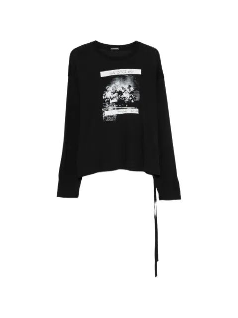 Ann Demeulemeester 그래픽 프린트 롱슬리브 탑