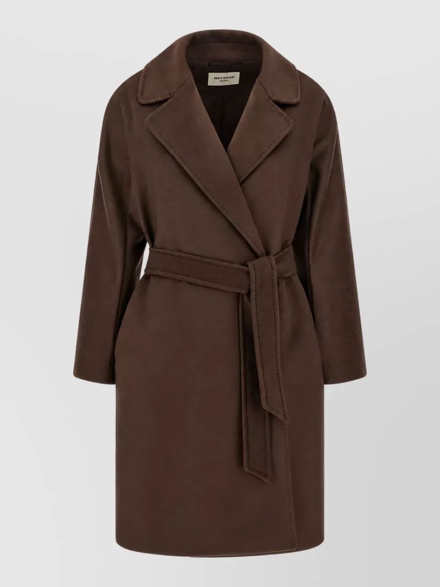 MaxMara Weekend 울 벨트 코트