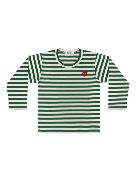 Comme Des Garçons Play Kids 엠블럼 아플리케 티셔츠