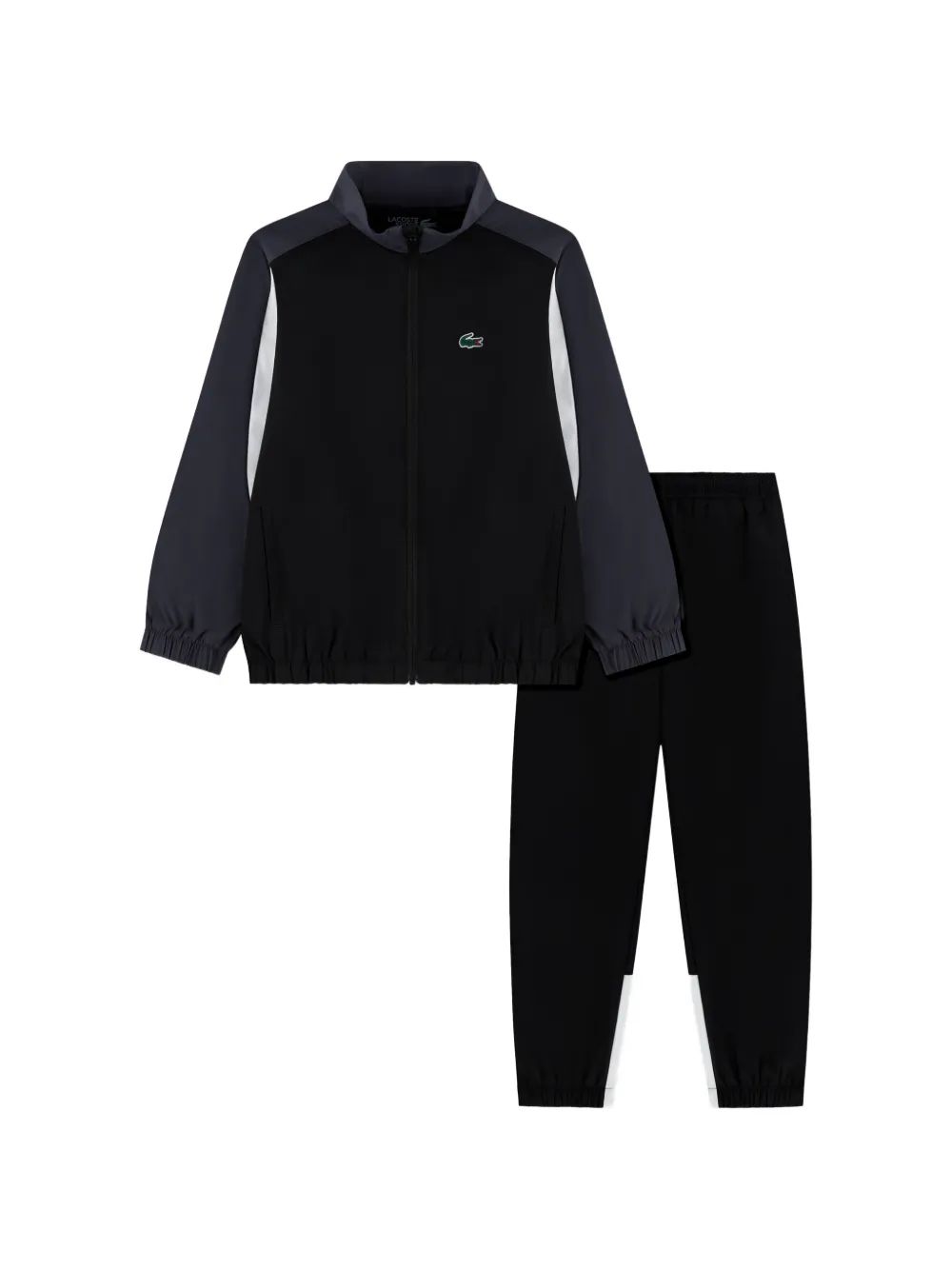 Lacoste Kids 로고 패치 컬러 블록 트랙수트