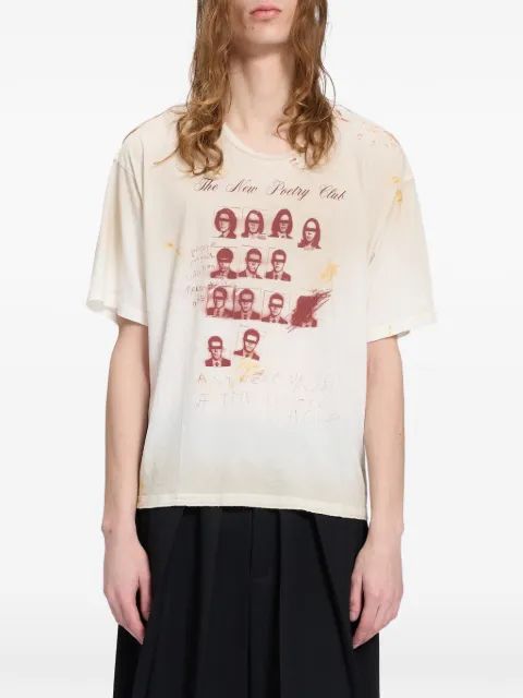 Ann Demeulemeester 루 더 뉴 포에트리 클럽 티셔츠