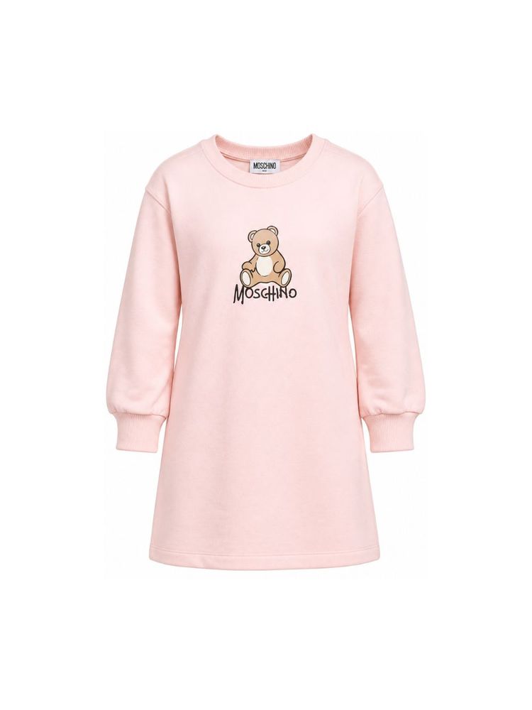 Moschino Kids 로고 프린트 크루넥 원피스