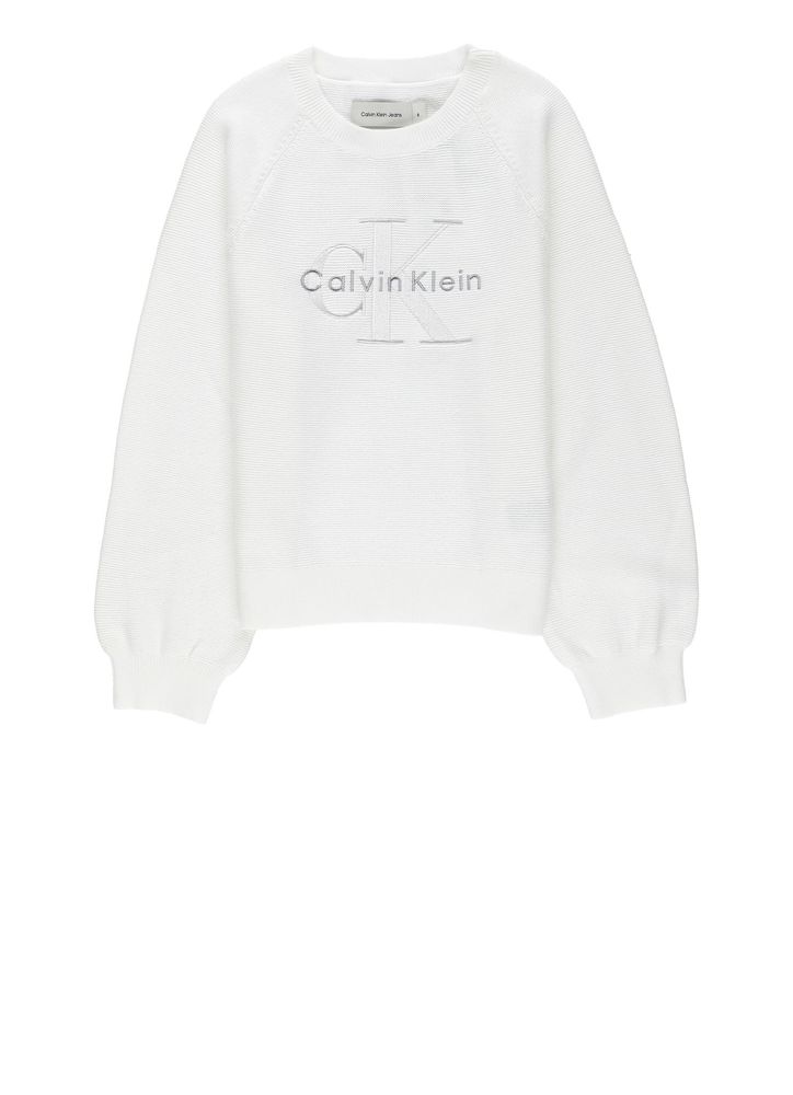 Calvin Klein Kids 로고 니트 스웨터