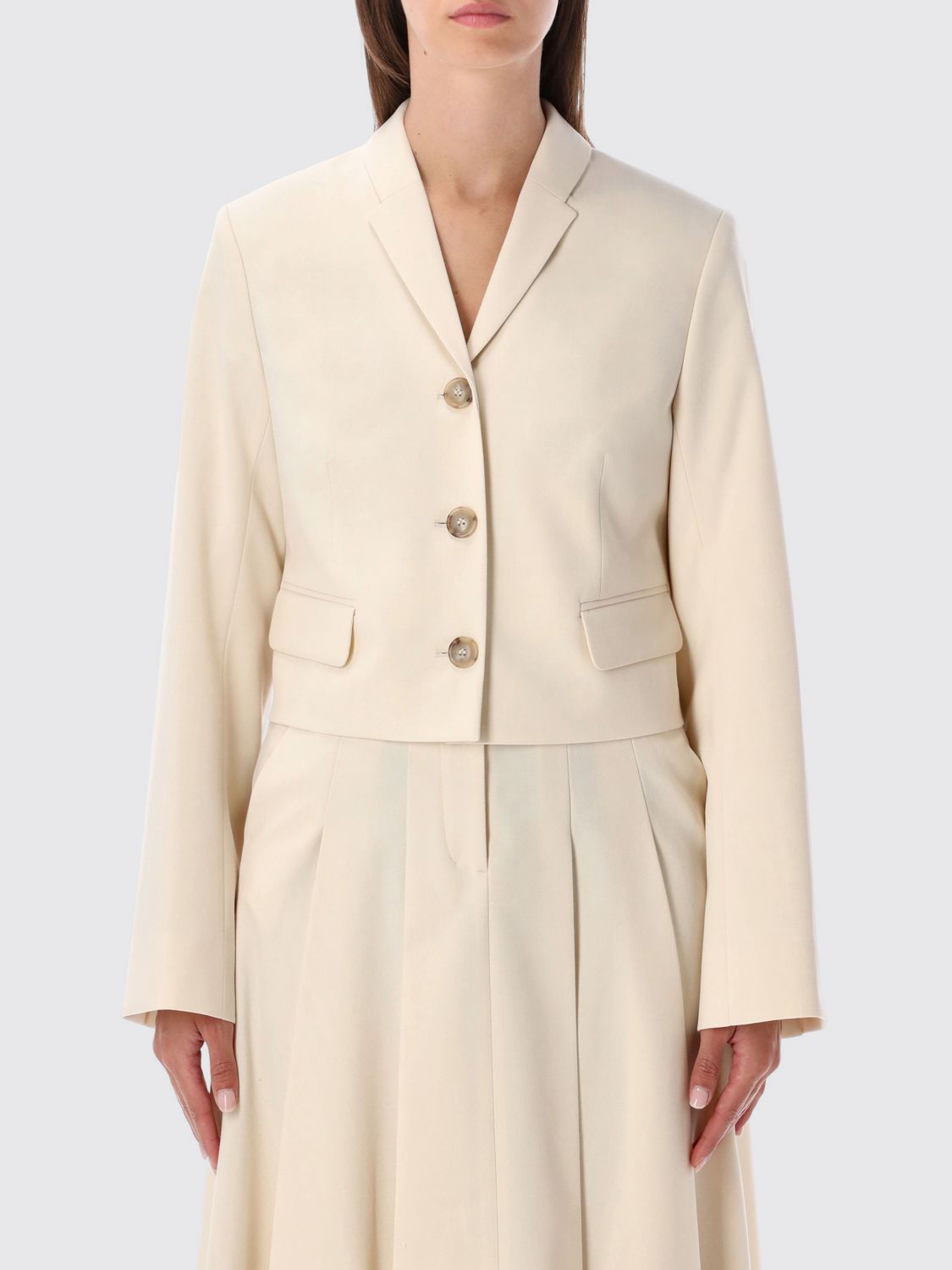 BY MALENE BIRGER 바이 말렌 비르거 피크 라펠 리사이클드 패브릭 블레이저