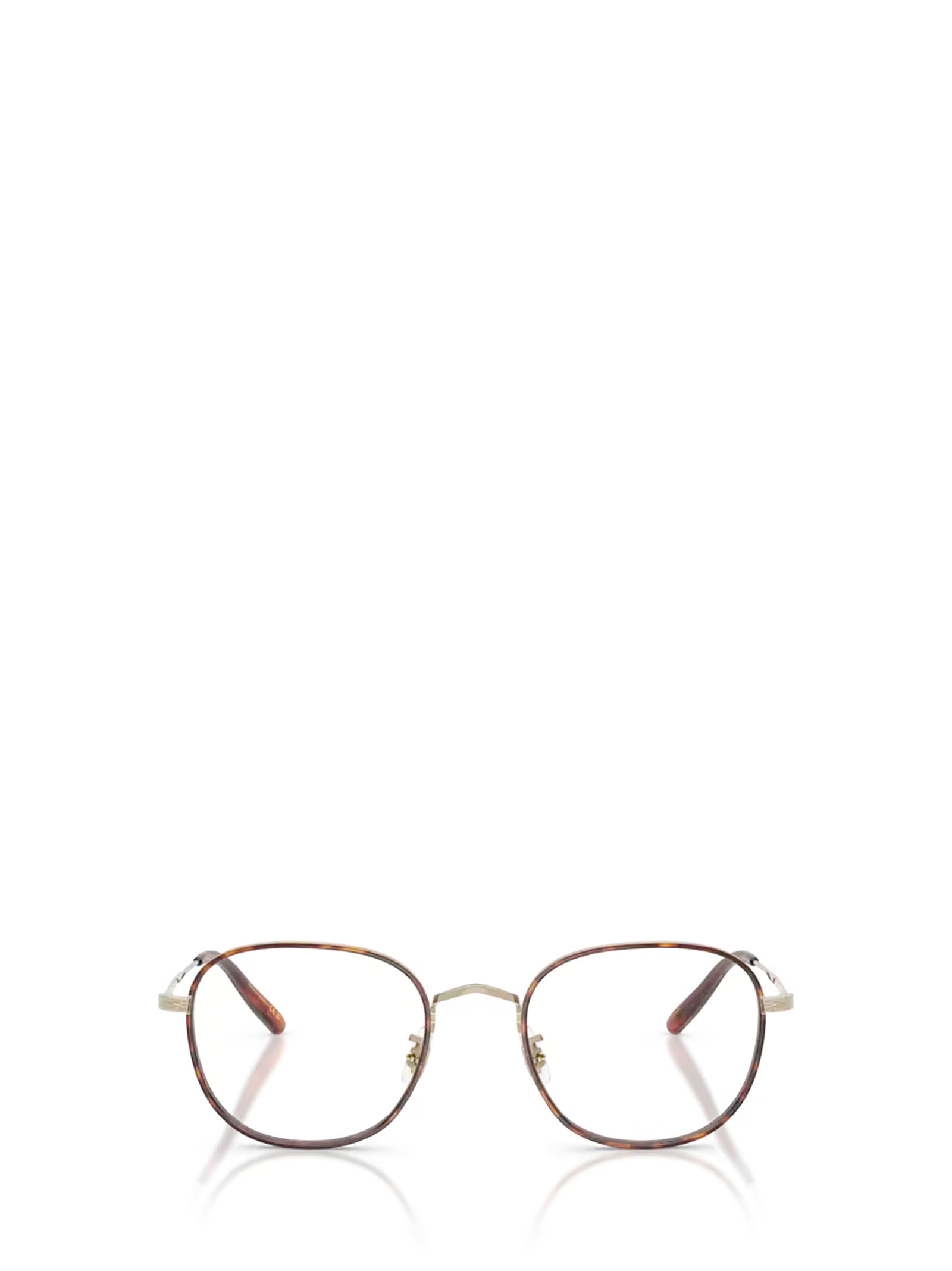 oliver peoples OV1375T 금색 다크 마호가니 유니섹스 안경