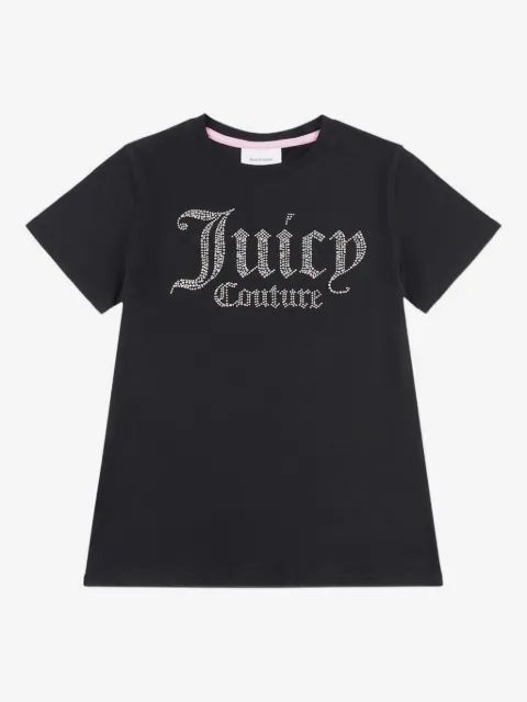 Juicy Couture Kids 라인스톤 장식 면 티셔츠
