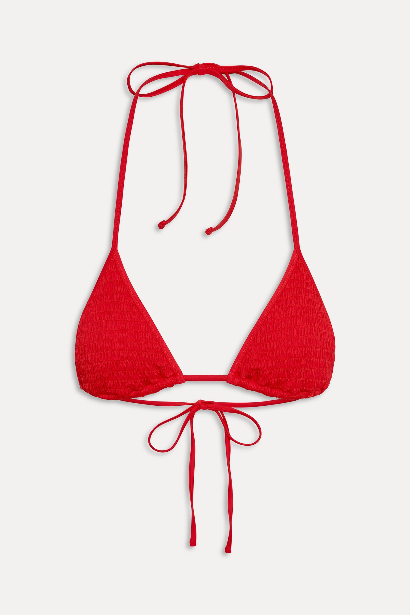 Frankies Bikinis 닉 스모크 트라이앵글 비키니 탑 클래식 레드