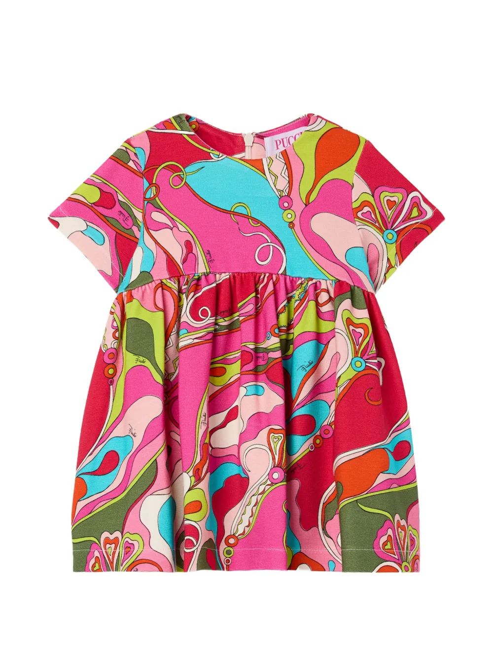PUCCI KIDS 오르키데이 프린트 미니 드레스