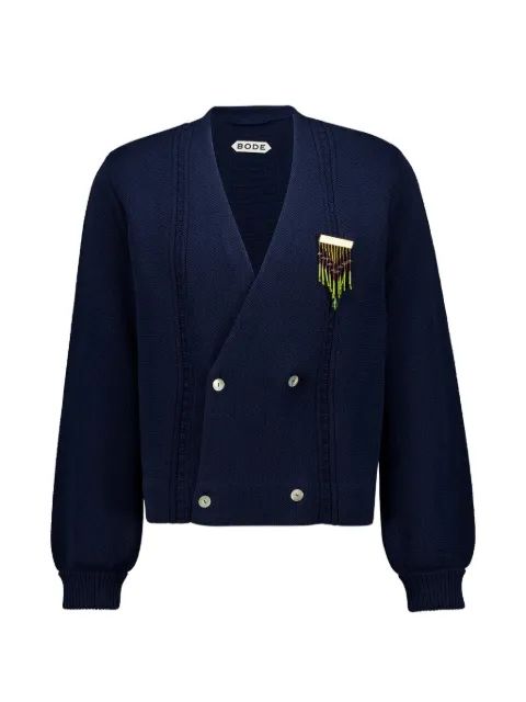 BODE 로고 디테일 더블 브레스트 가디건