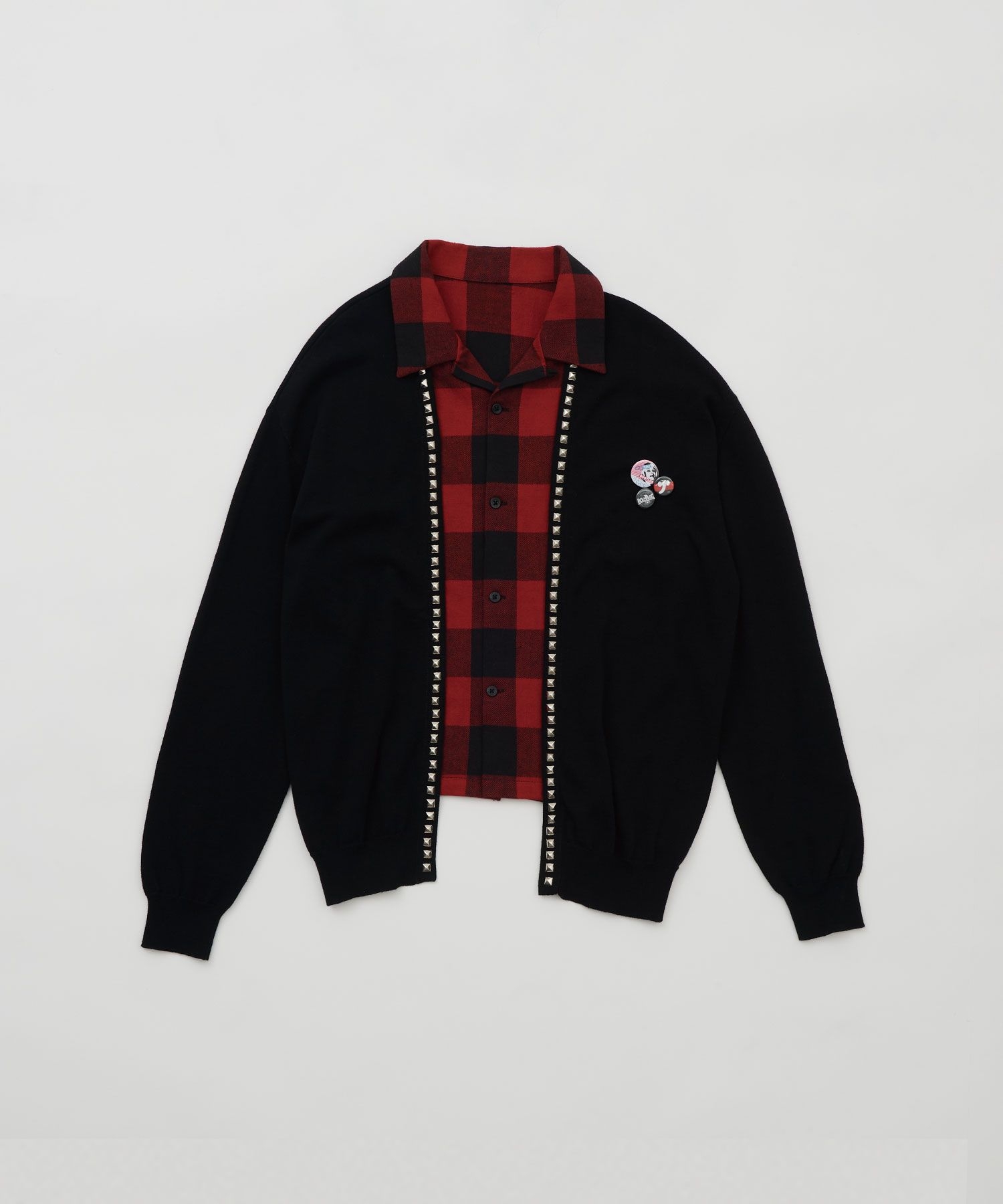 HYSTERIC GLAMOUR 히스테릭 부트렉 톱킹 쿠오프 카라 셔츠