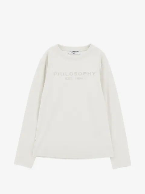 Philosophy Di Lorenzo Serafini Kids 로고 프린트 롱슬리브 스웨터