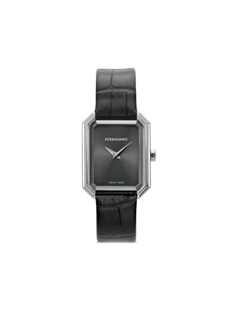 SALVATORE FERRAGAMO 크리스털 탱크 33.5mm 시계