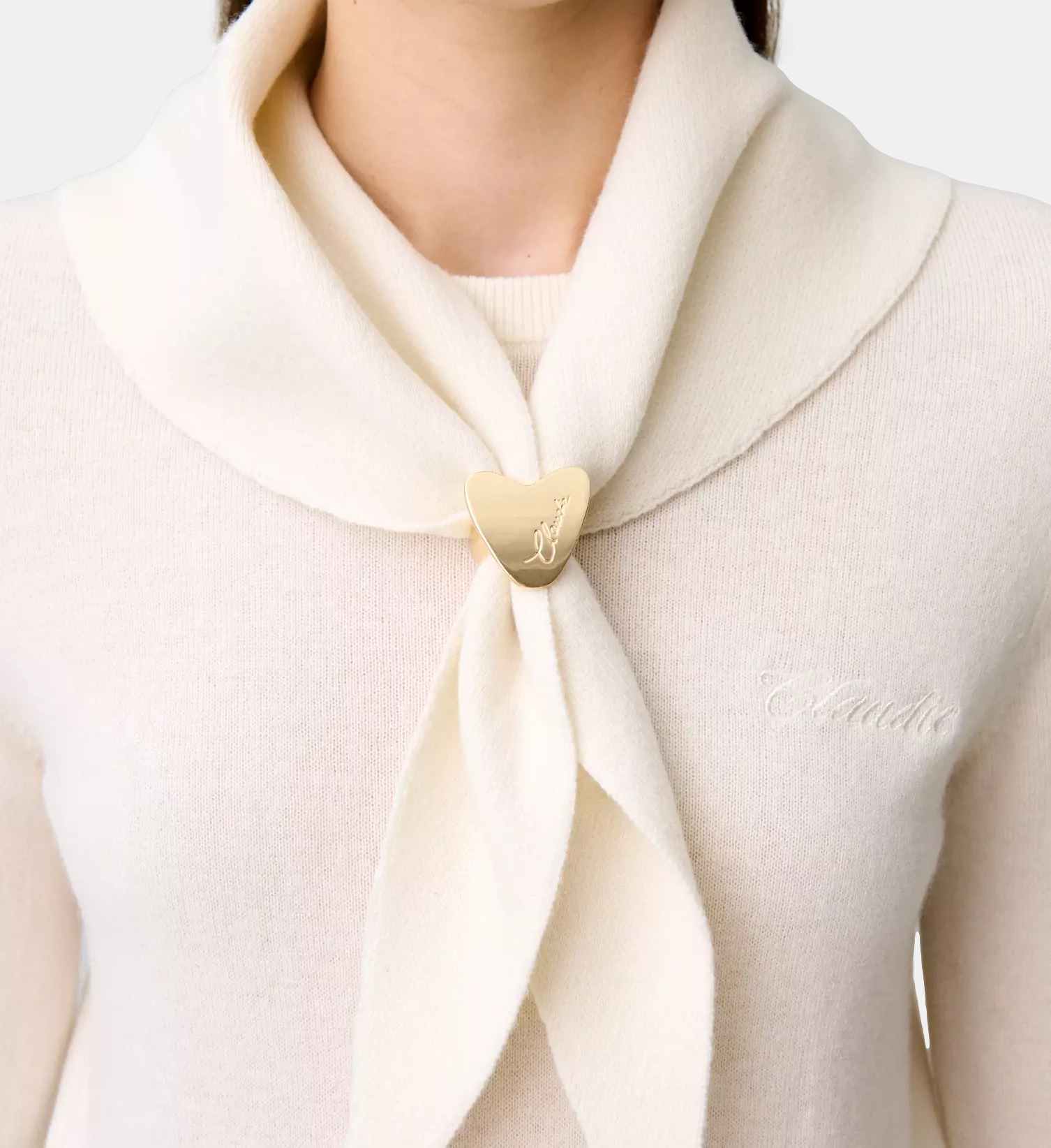 Claudie Pierlot  탈부착 스카프 니트