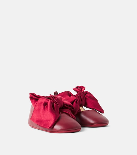 Christian Louboutin Kids 베이비 루 바베 가죽 발레 플랫