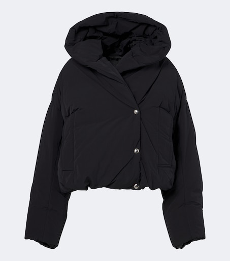 SPORTMAX 크롭드 후드 다운 자켓